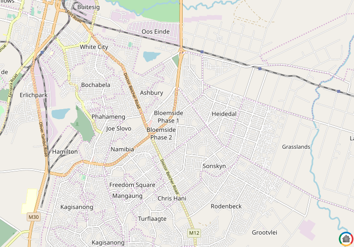 Map location of Bloemside